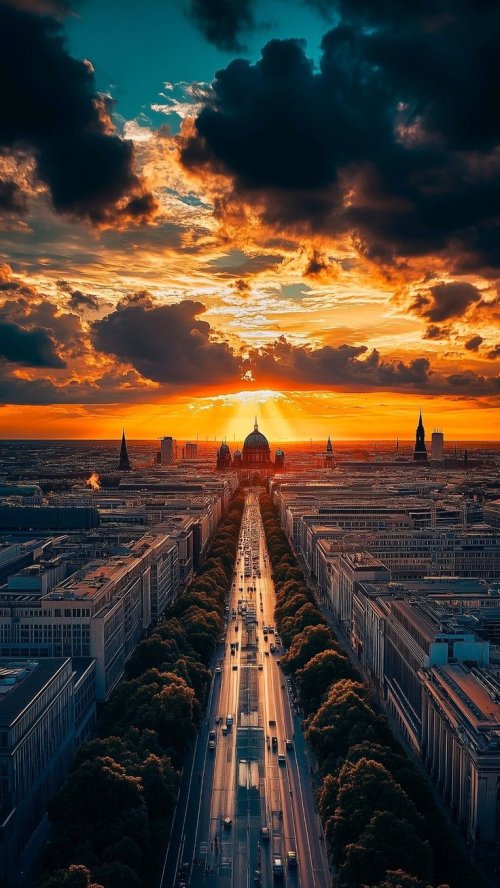Berlin Sunset Skyline