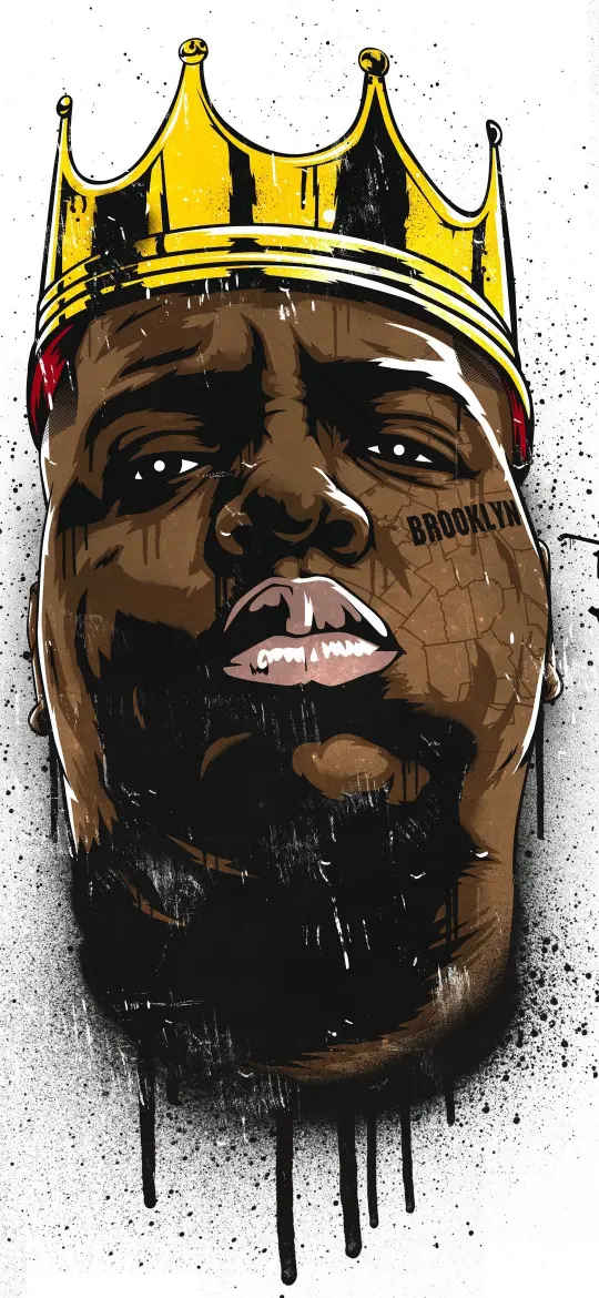 Biggie Smalls Crown Portrait - music Wallpaper