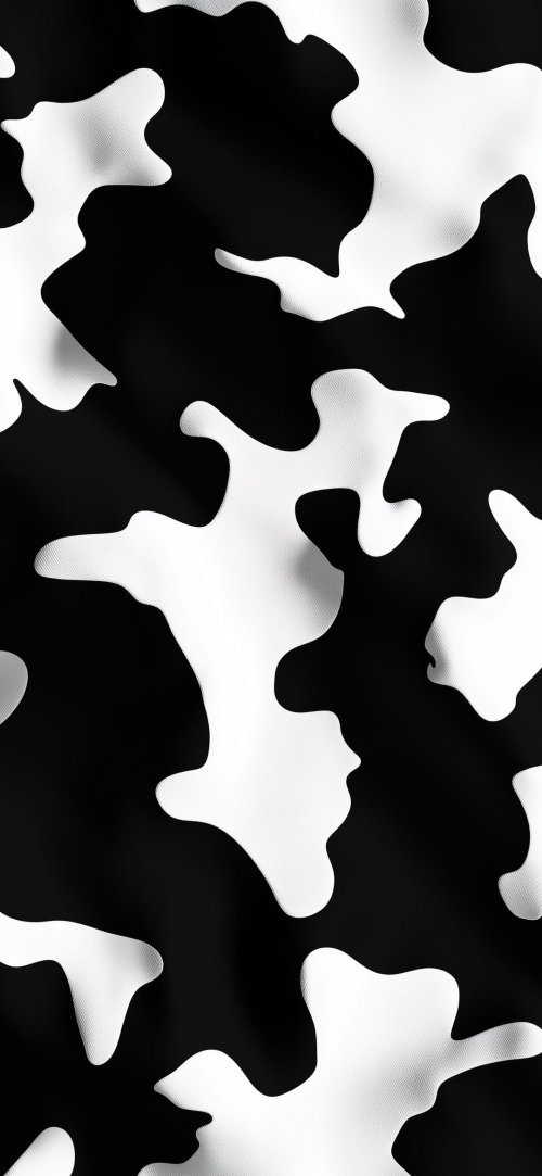 Black and White Cow Print