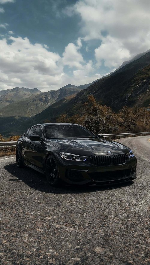 Black BMW Mountain Road