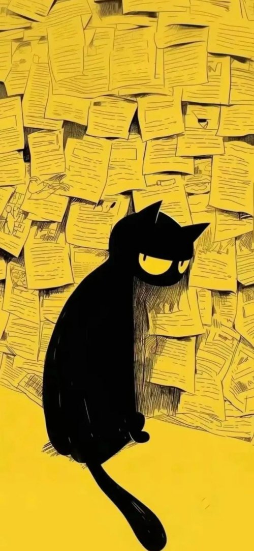 Black Cat Yellow Papers - Related OpersCraft wallpaper