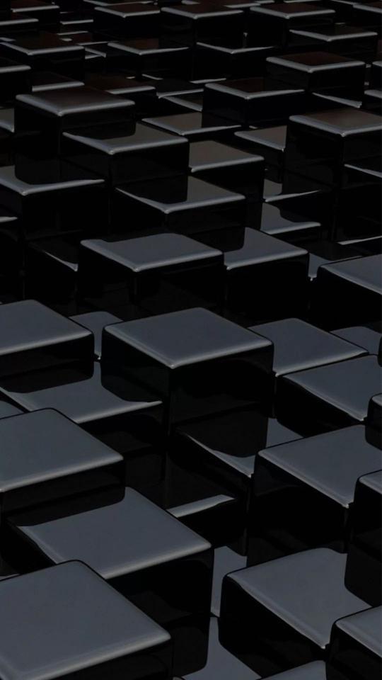 Black Glossy Cubes - Related OpersCraft wallpaper