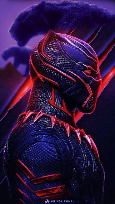 Black Panther Red Trim - Related StockWalls wallpaper