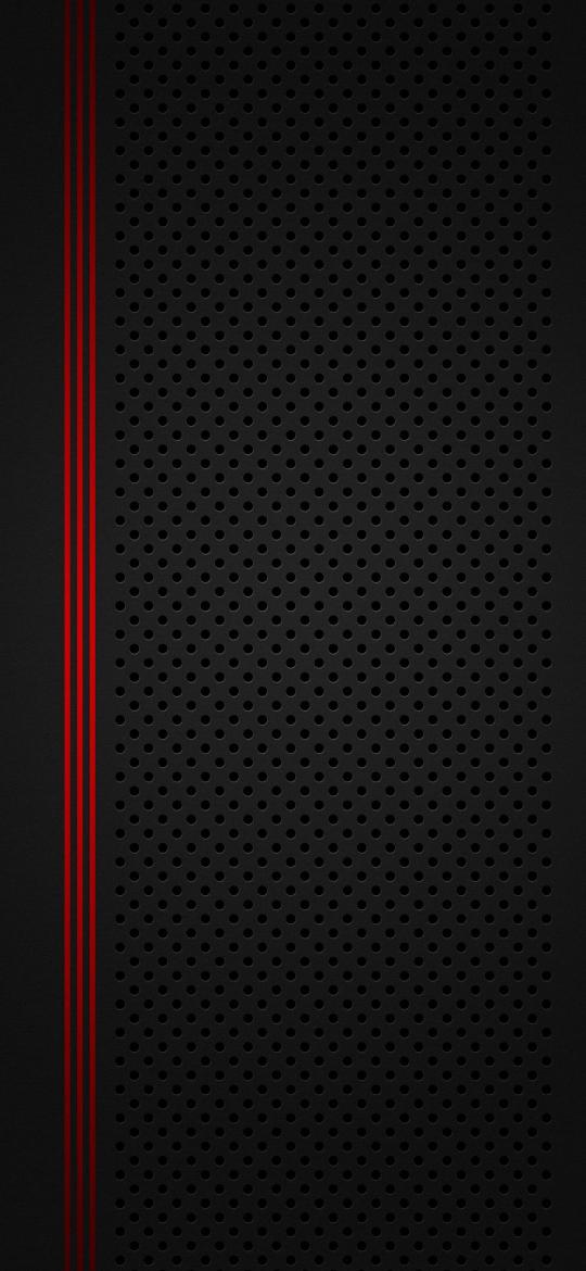 Black Perforated Metal Red