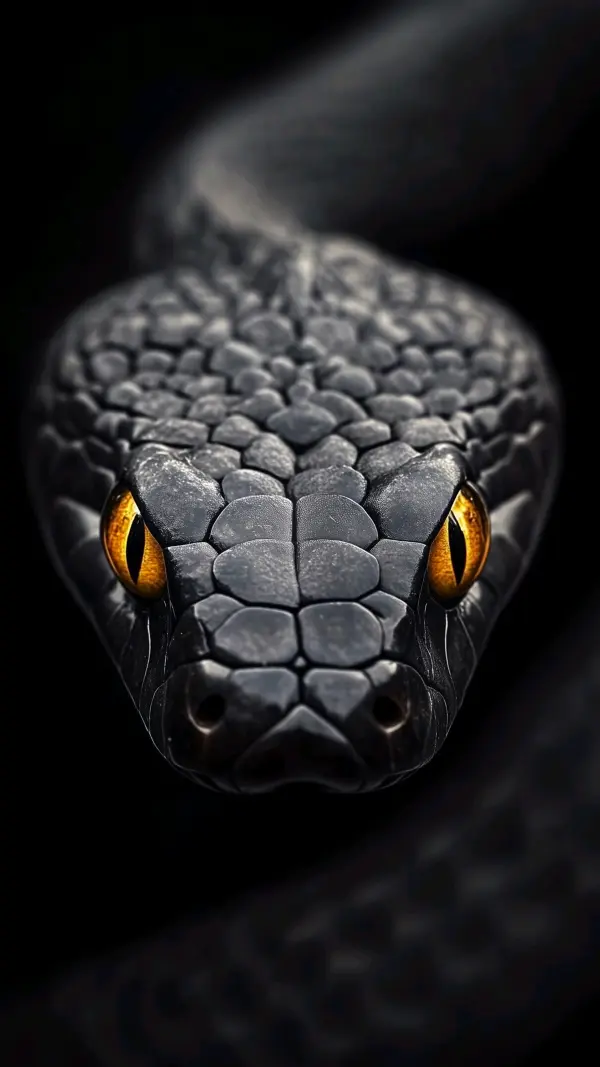 Black Snake Golden Eyes