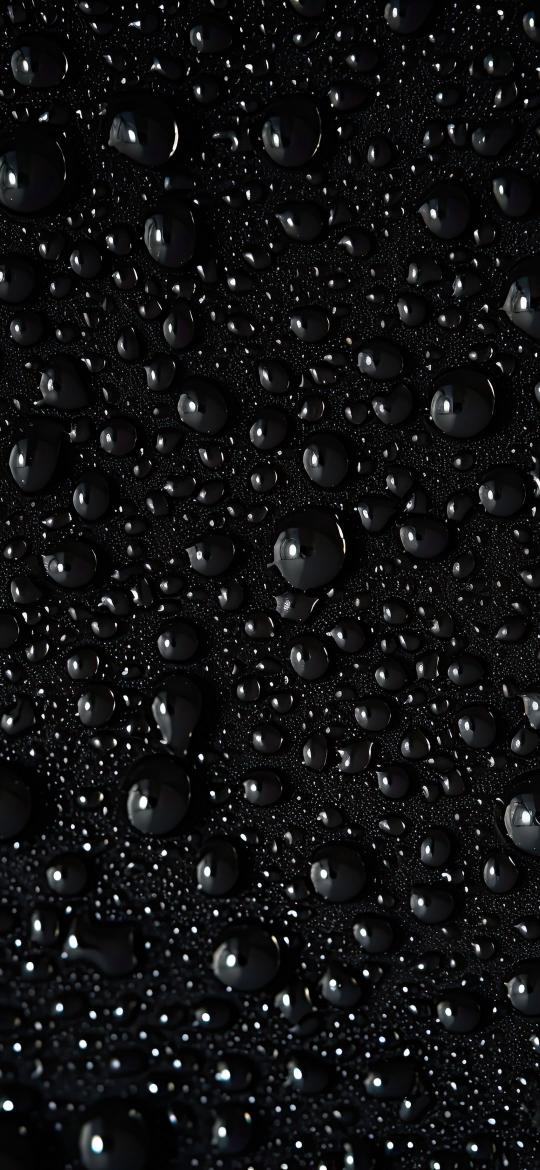 Black Water Droplets Texture