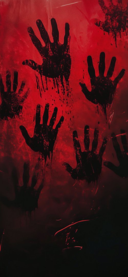Bloody Handprints Wallpaper