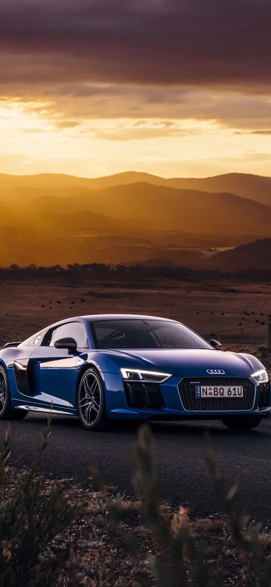 Blue Audi R8 Sunset - Related StockWalls wallpaper