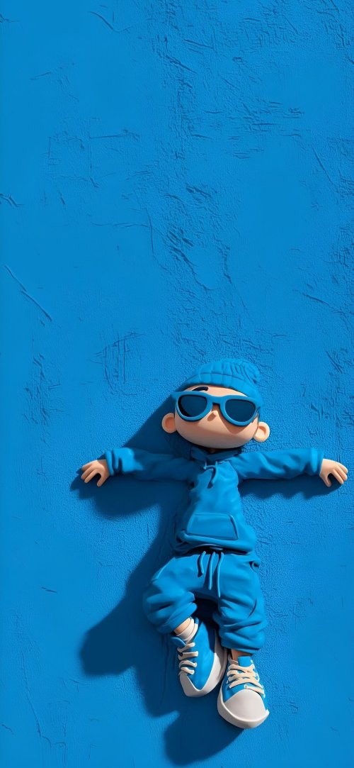 Blue Cartoon Character