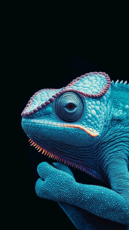Blue Chameleon Close-Up - random Wallpaper