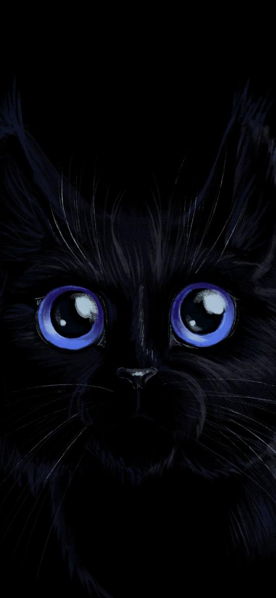 Blue Eyed Black Cat - Related OpersCraft wallpaper