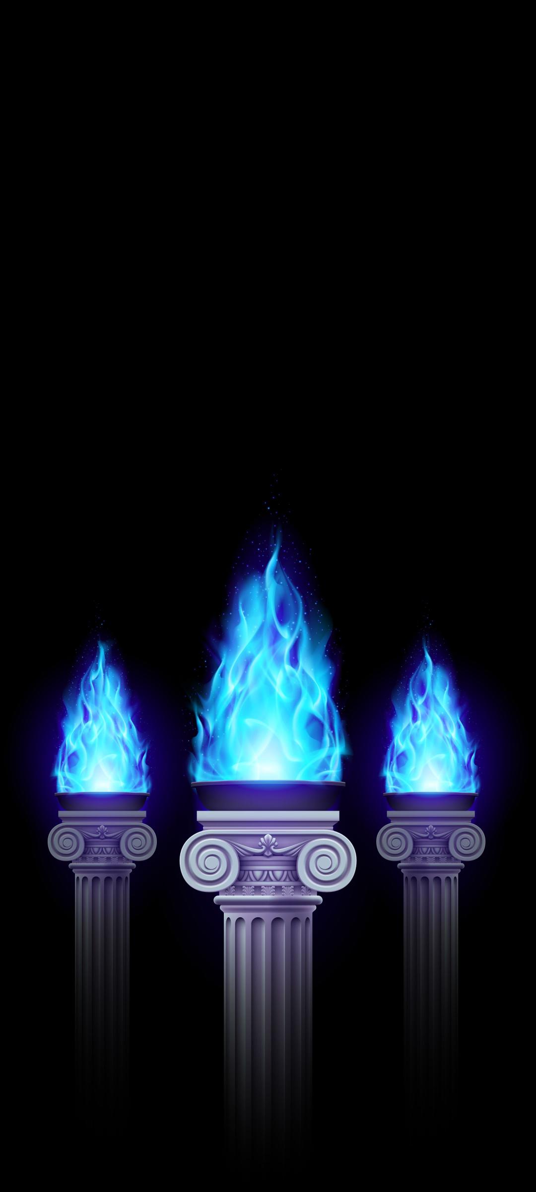 Blue Flame Pillars - Related OpersCraft wallpaper