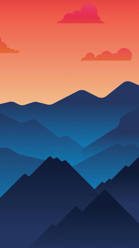 Blue Mountain Sunset Vector - Related StockWalls wallpaper