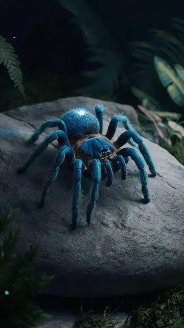 Blue Tarantula on Rock - Related OpersCraft wallpaper