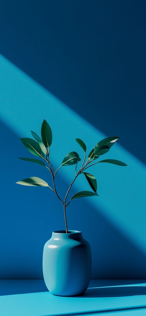 Blue Vase Plant