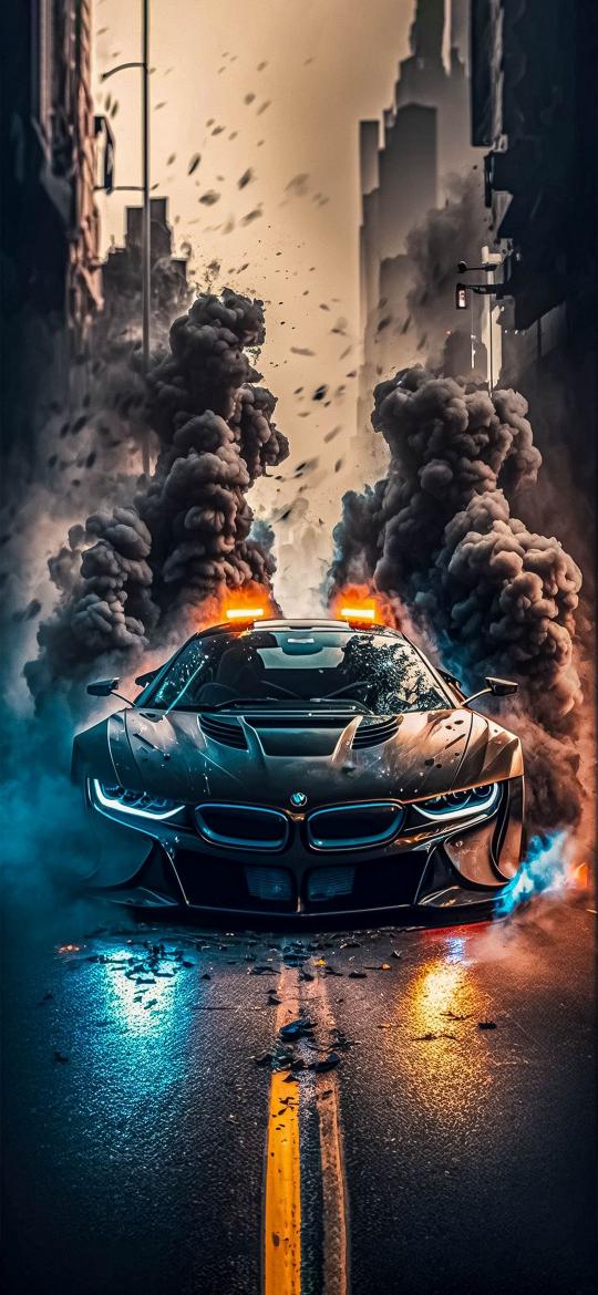 BMW i8 Smoke Show - Related OpersCraft wallpaper