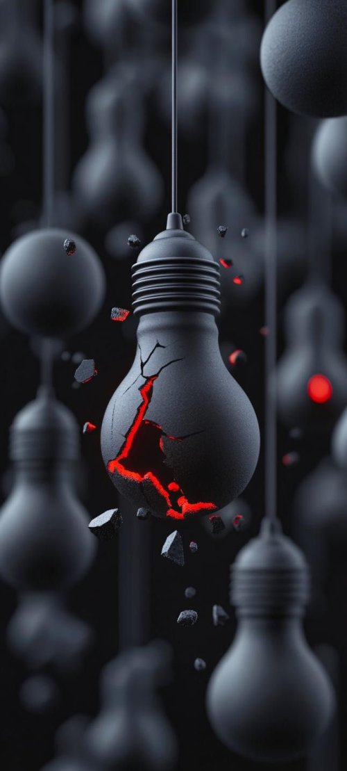 Broken Bulb Red Glow - Related OpersCraft wallpaper