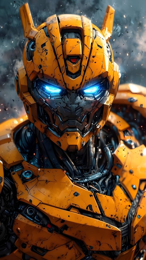 Bumblebee Robot Close-Up Portrait - Related OpersCraft wallpaper