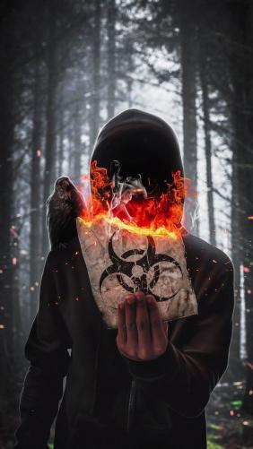 Burning Biohazard Symbol - Related OpersCraft wallpaper