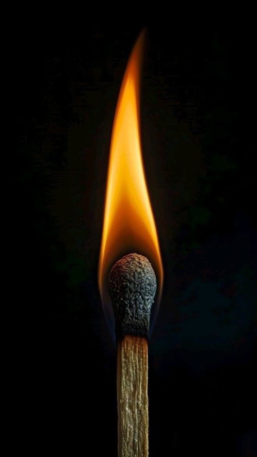 Burning Match Flame