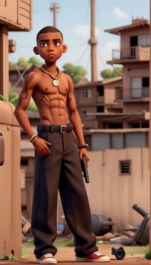 Cartoon Gangster with Gun - Related OpersCraft wallpaper