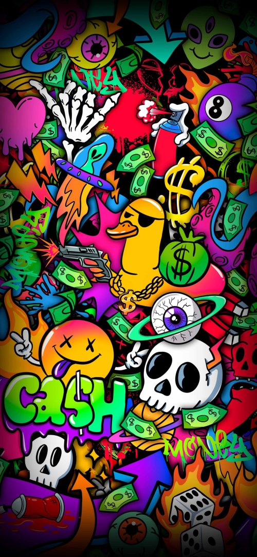 Cartoon Money Graffiti Art - Related OpersCraft wallpaper