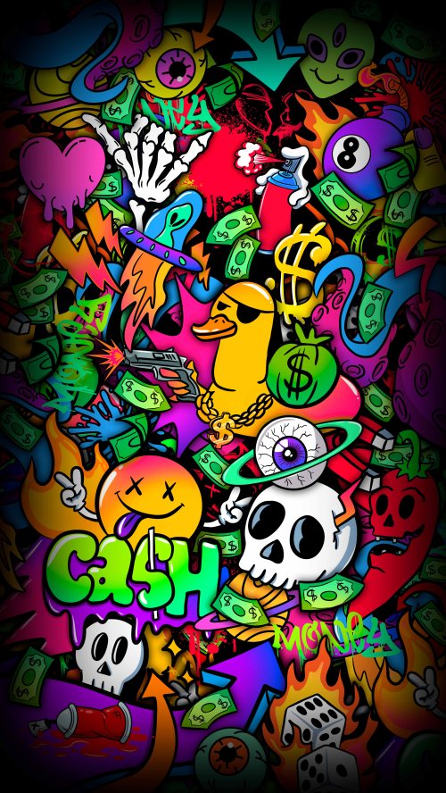 Cartoon Money Madness - dope Wallpaper