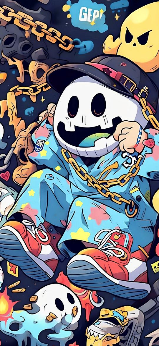 Cartoon Skull Drip - cartoon Wallpaper