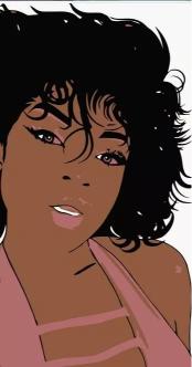 Cartoon Woman Portrait - girl Wallpaper