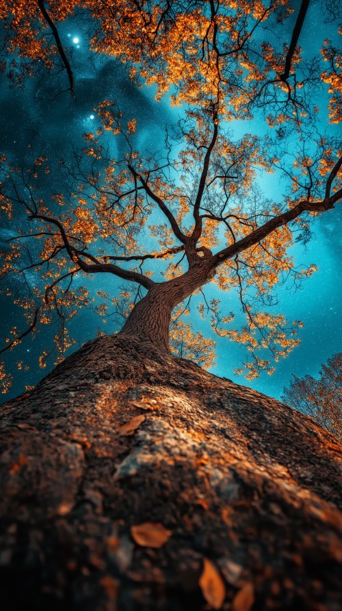 Celestial Autumn Tree - Related OpersCraft wallpaper