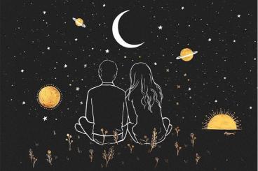 Celestial Couple's Stargazing Night
