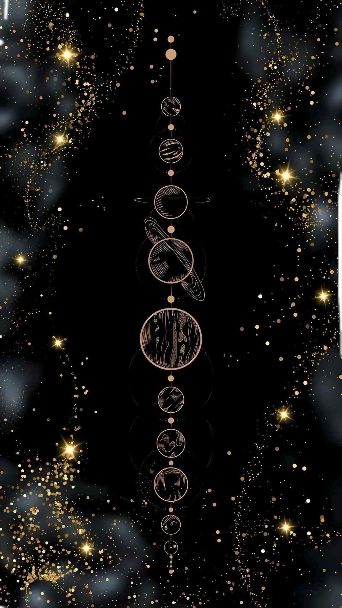 Celestial Gold Planets - Related OpersCraft wallpaper