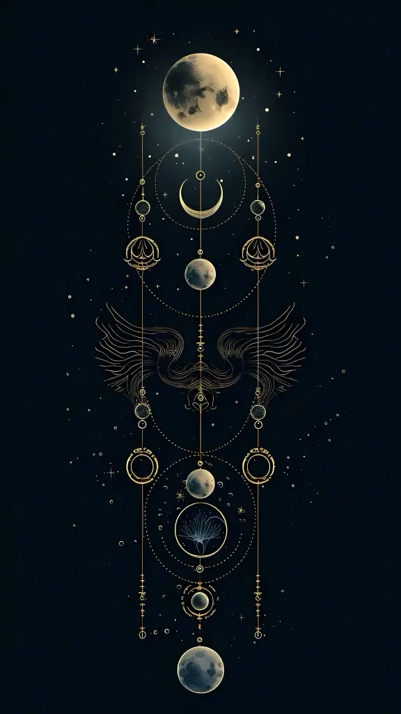 Celestial Moon Dreamcatcher Art