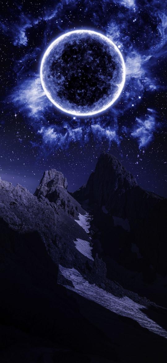 Celestial Mountain Nightscape - Related OpersCraft wallpaper