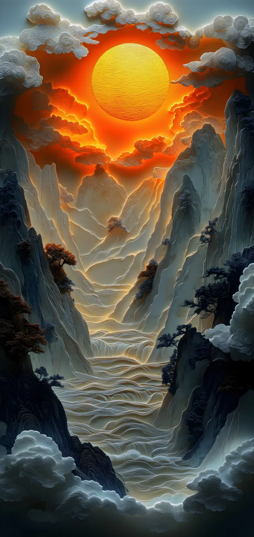 Celestial Mountain Vista - Related OpersCraft wallpaper