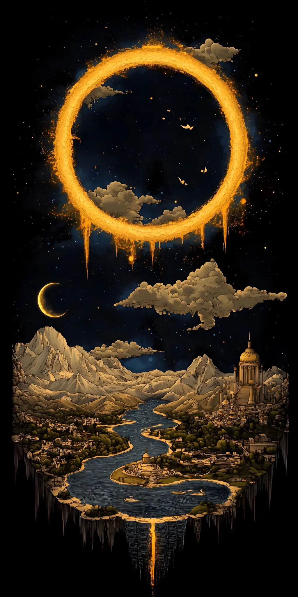 Celestial Ring Landscape - Related OpersCraft wallpaper