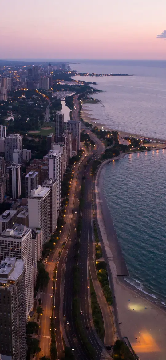 Chicago Lakeside Dusk - Related OpersCraft wallpaper