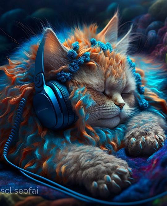 Chill Cat Headphones - cat Wallpaper