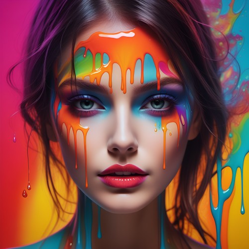 Chromatic Drip Portrait - Related StockWalls wallpaper