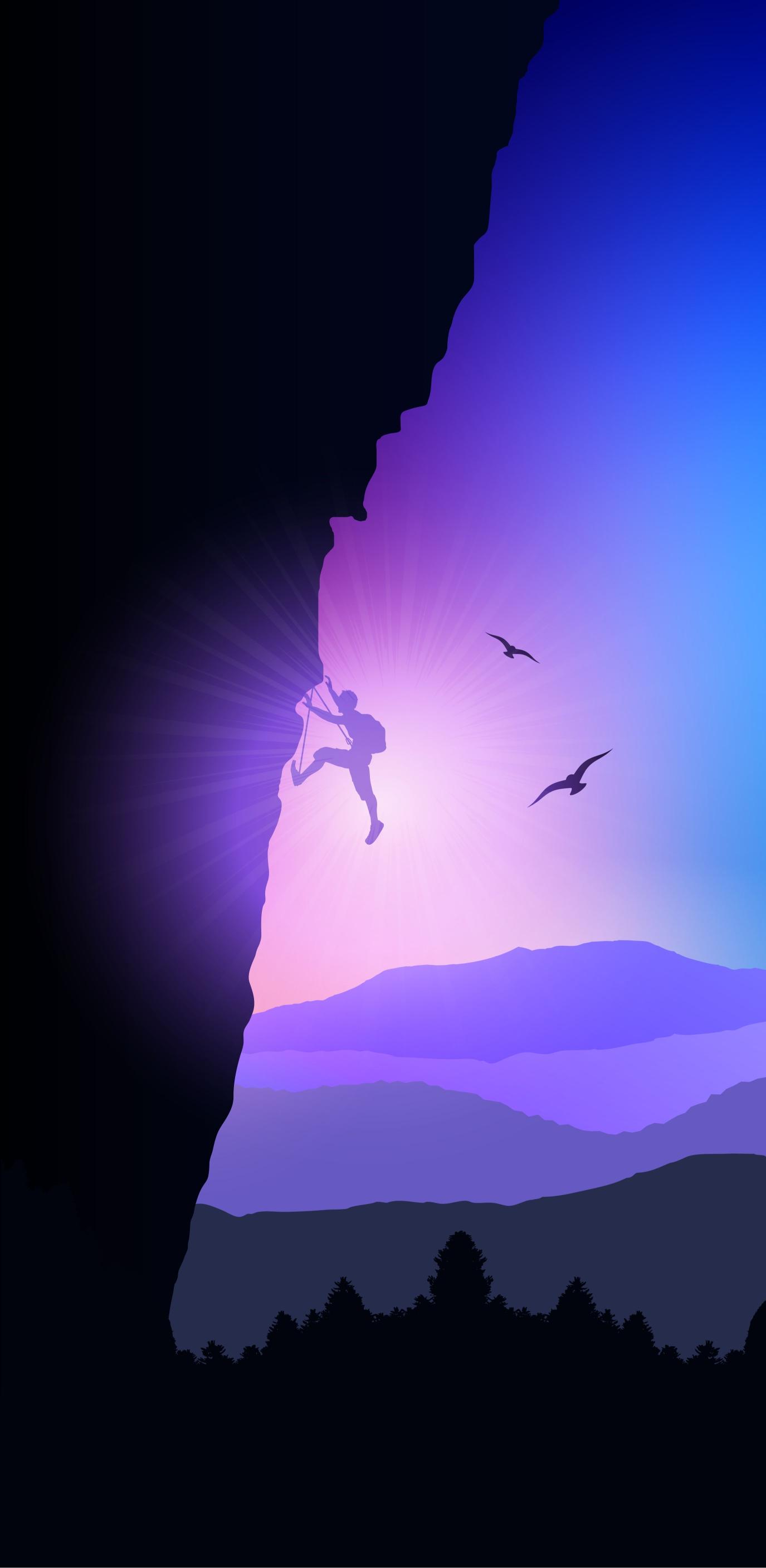 Climber Silhouette Adventure - Related OpersCraft wallpaper