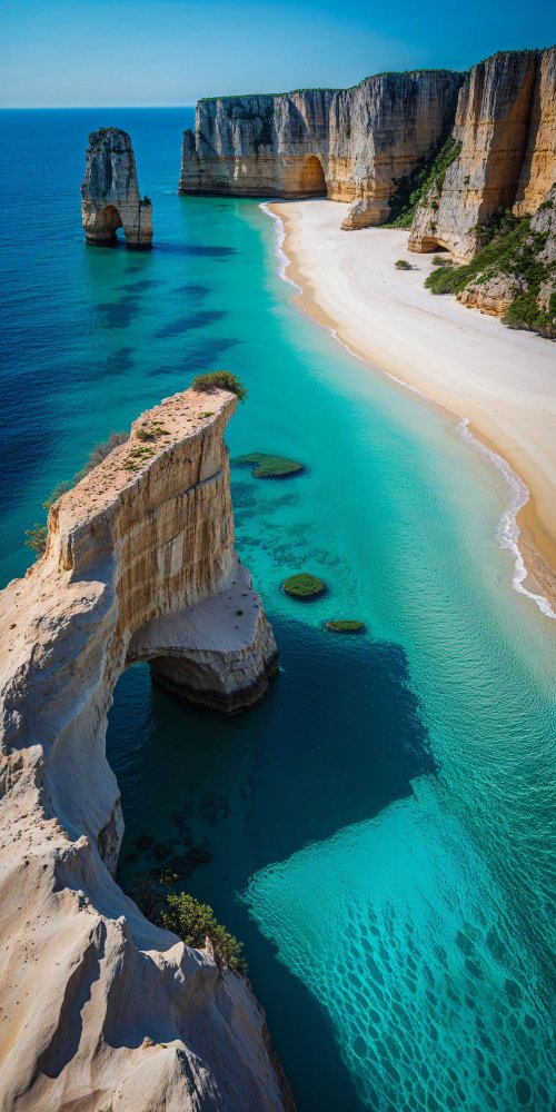 Coastal Cliffs and Turquoise Sea - Related OpersCraft wallpaper