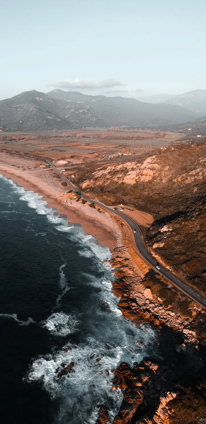 Coastal Road Aerial View - Related StockWalls wallpaper