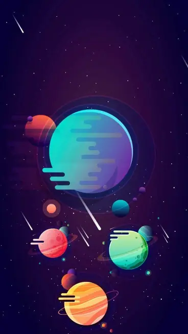 Colorful Cartoon Planets - Related OpersCraft wallpaper