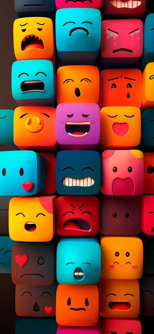 Colorful Emoji Cubes