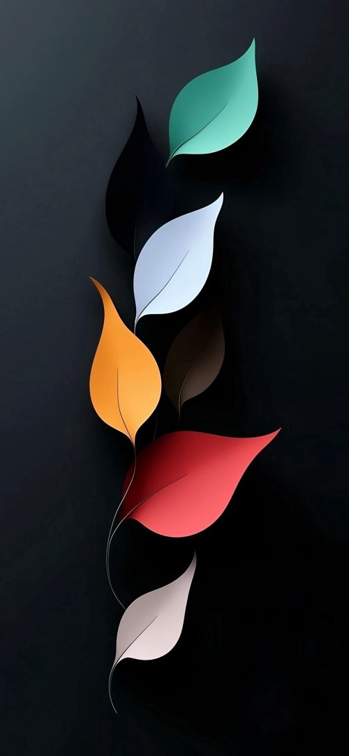 Colorful Paper Leaves