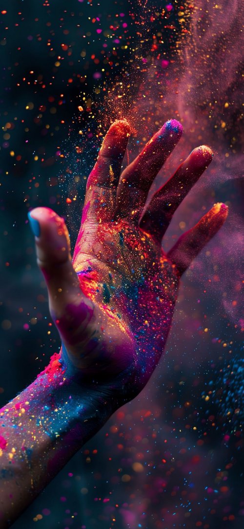 Colorful Powder Hand - dope Wallpaper