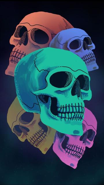 Colorful Skull Stack - skull Wallpaper