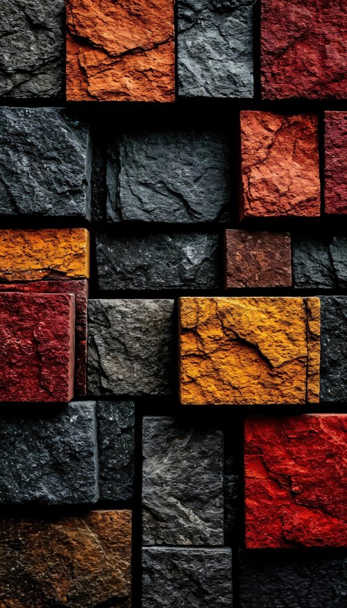 Colorful Stone Block Wall - Related OpersCraft wallpaper