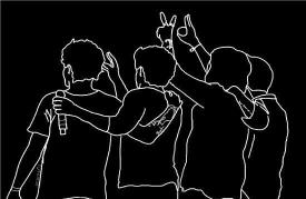 Concert Crowd Outline - music Wallpaper