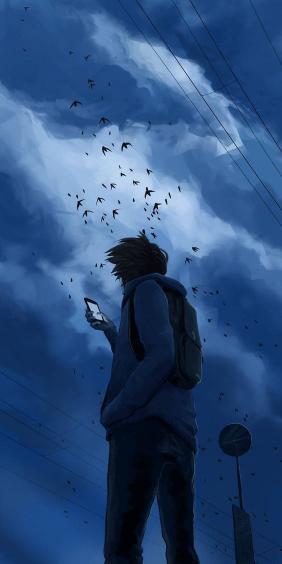 Contemplation Under Cloudy Skies - Related Darkify wallpaper